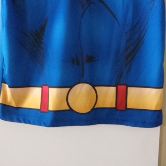 Superman Boy's Short Sleeve Shirt With Matching Red Cape - Picture 5 of 8